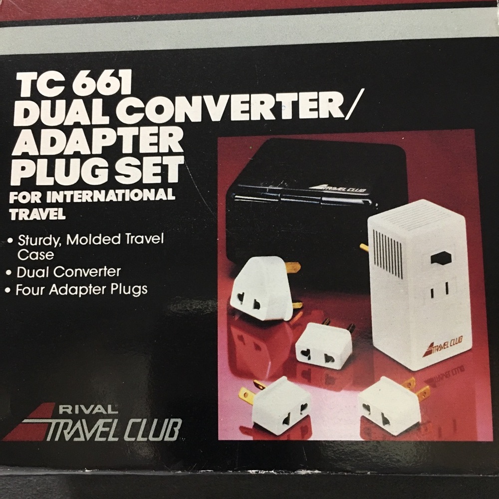 Rival Travel Club Dual Converter Adapter Plug Set